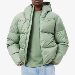 Doudoune à capuche courte déperlante - Vert