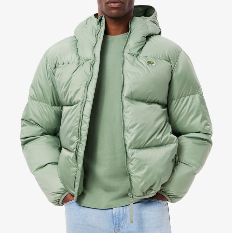 Doudoune à capuche courte déperlante - Vert