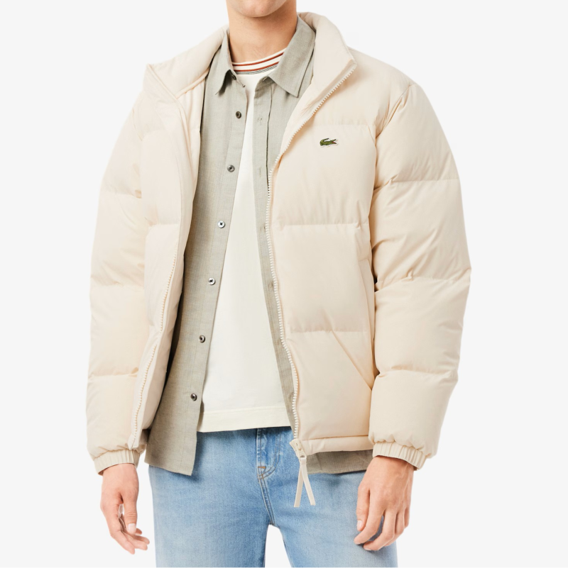 Doudoune droite col montant signature