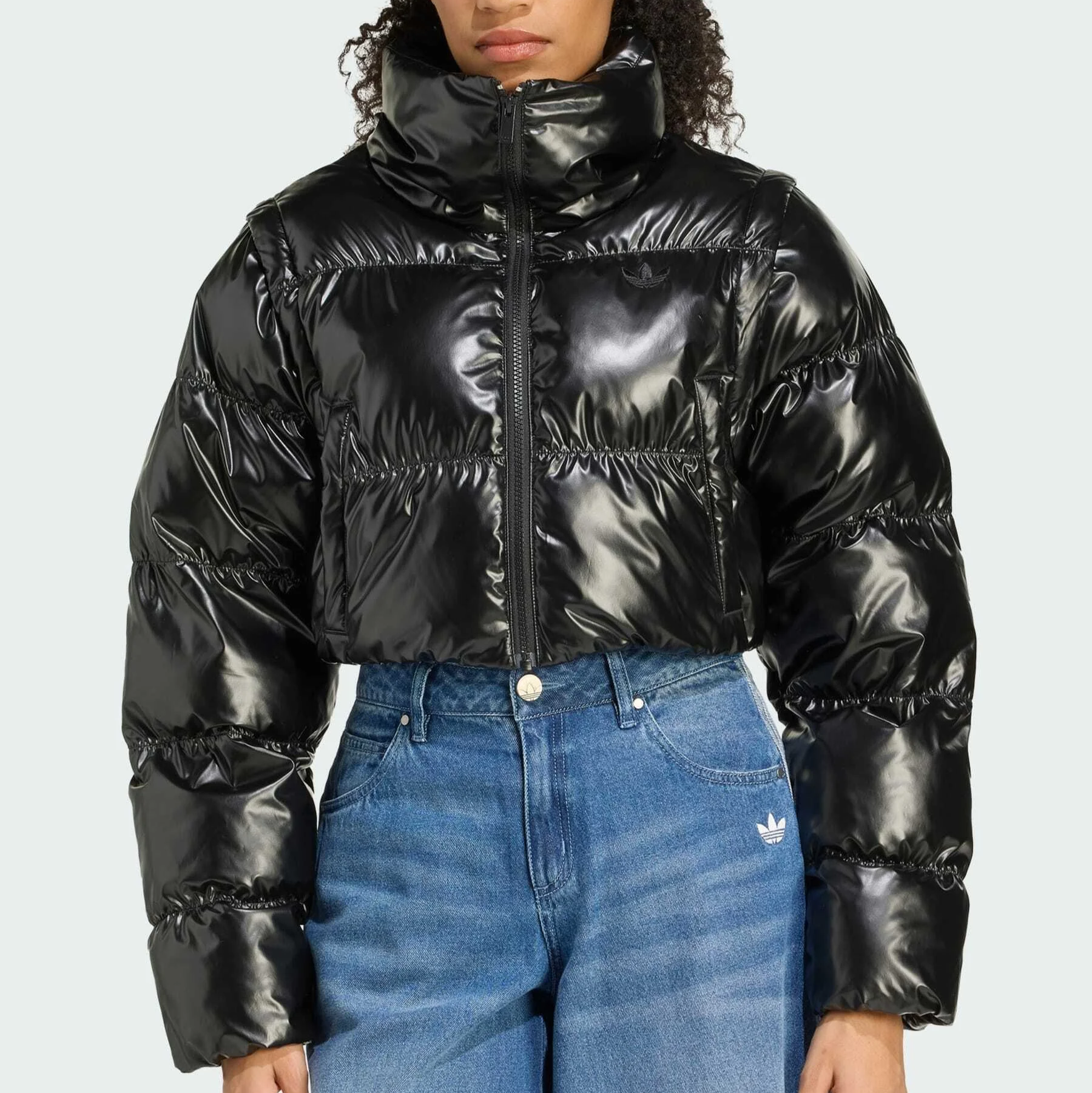 ESSENTIALS GLOSSY 2-IN-1 CROPPED - Veste d'hiver
