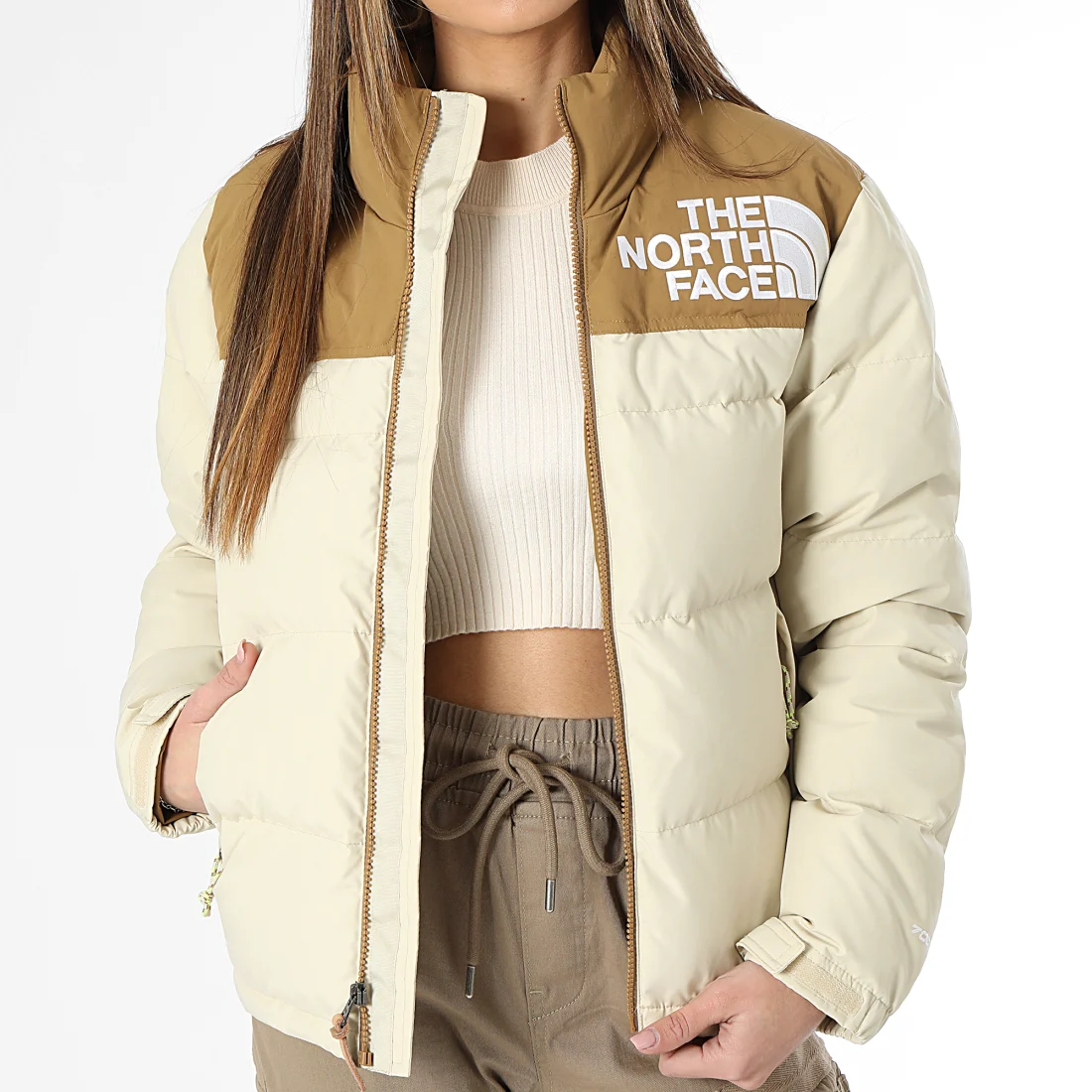 Doudoune Femme Nuptse 92 Low Fi Hi Tek A82RO Beige