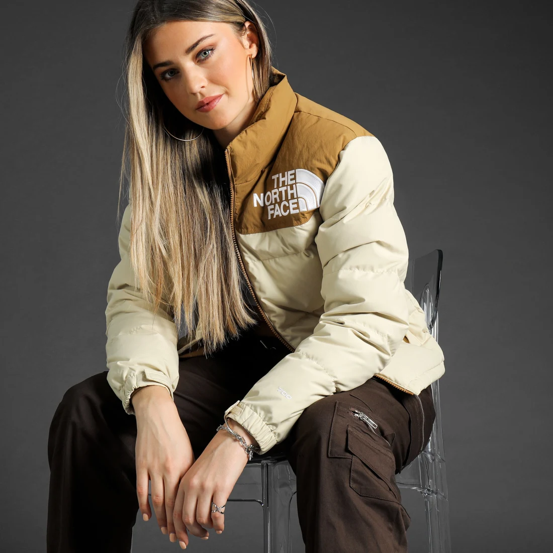 Doudoune Femme Nuptse 92 Low Fi Hi Tek A82RO Beige – Image 5