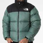 Doudoune Capuche Retro Nuptse 1996 A3C8D Vert Noir